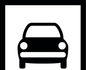 Illustration of car garage icon vector illustration for parking and automotive services and vehicle storage needs here now vector