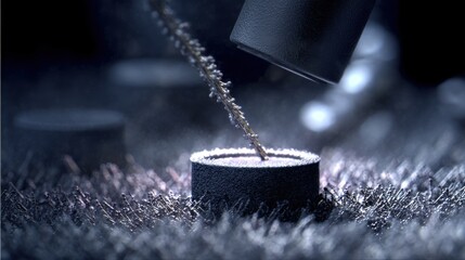 Ultradetailed image of nanowelding under microscope