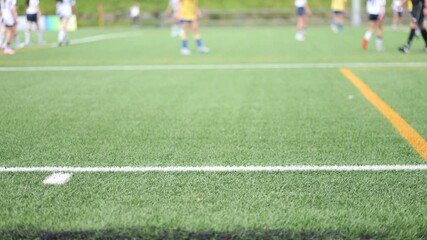 Women's soccer match highlights energetic plays on the field in early autumn