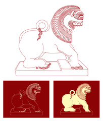 Yapahuwa Kingdom in Sri Lanka, Traditional Illustration Art