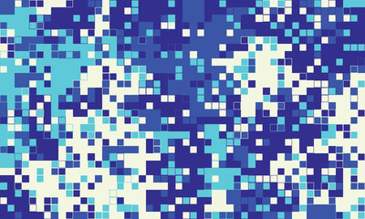 Abstract pixel art background.  Vibrant blue, white, and purple squares create a dynamic, modern design perfect for tech, websites, or presentations.