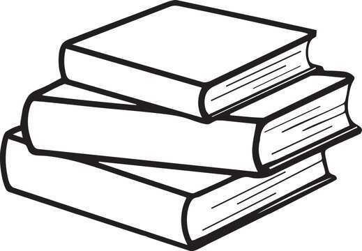 Stack of book liner art