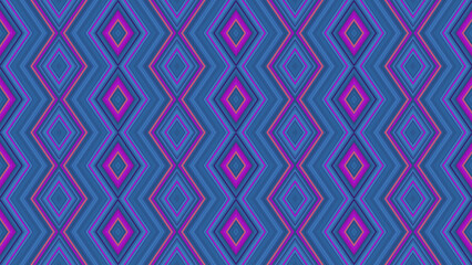 Fototapeta premium Seamless geometric pattern with rhombuses. Beautiful colorful retro background. Vector illustration for print and wallpaper.