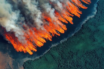 Fire in the forest, how it affects it. Satellite data shows what the fire did to the forest.