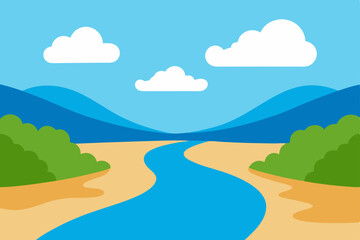 Fototapeta premium landscape with mountains and sea