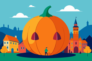 halloween background with castle