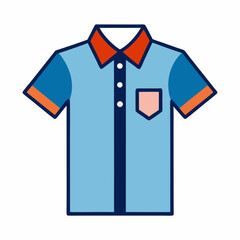 Naklejka premium Plain Shirt Vector Design