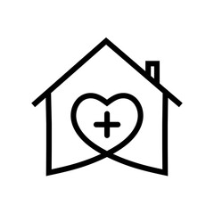 A heartwarming home symbol for healthcare and wellbeing.