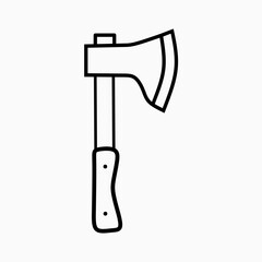 axe tool line icon design vector template