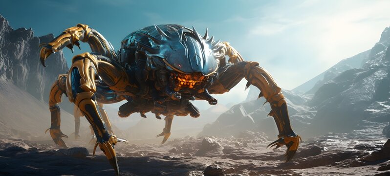 galaxy version of scorpion monster World, ai generative