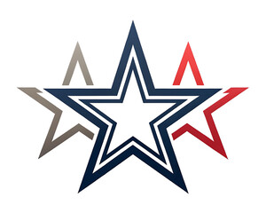 Abstract star beautiful logo icon design template elements.
