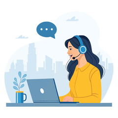 Customer Service and Support - Outline Icon Collection. Thin Line Set contains such Icons as Online Help, Helpdesk, Quick Response, Feedback and more. Simple web icons set. 