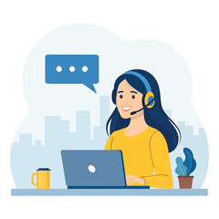 Customer Service and Support - Outline Icon Collection. Thin Line Set contains such Icons as Online Help, Helpdesk, Quick Response, Feedback and more. Simple web icons set. 