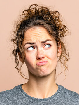 Frauen mit skeptischen, angewiderten oder irritierten Gesichtsausdr&uuml;cken &ndash; humorvolle Portr&auml;ts in Studio und Alltagsszenen. Perfekt f&uuml;r Emotion, Werbung, Meme oder Kommunikation.