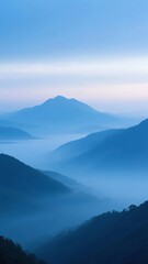 Misty Mountain Valley at Dawn