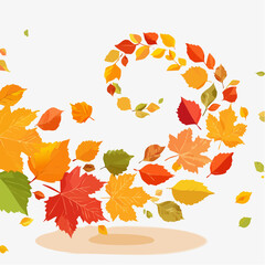 Obraz premium autumn leaves swirling in the wind