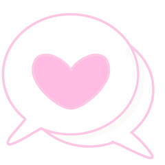 pink speech bubble