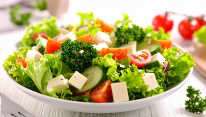 salad with fresh vegetables