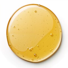 Oily substance with droplets on a smooth surface in round shape  