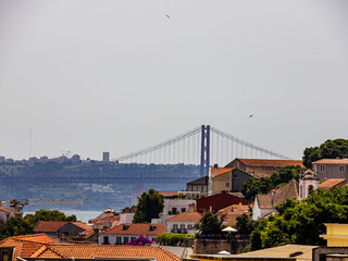 View of the bridge in Lisbon, Portugal	
