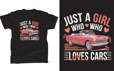 just a girl who loves cars design for art