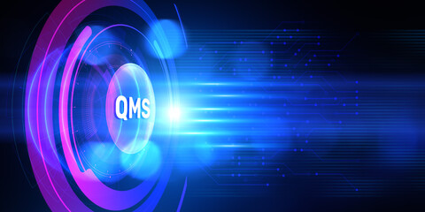 Quality management system certification standards assurance business technology concept.