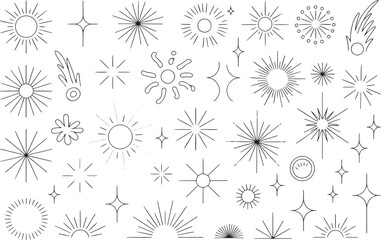 “Radiant Doodle Sparkles & Sunburst Elements Collection”

