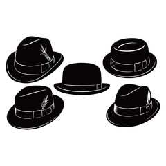 image of a hat silhouette on a white background