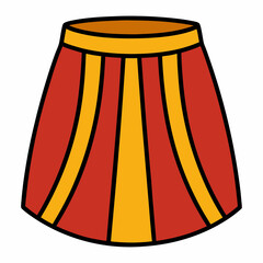 Skirt Illustration on White