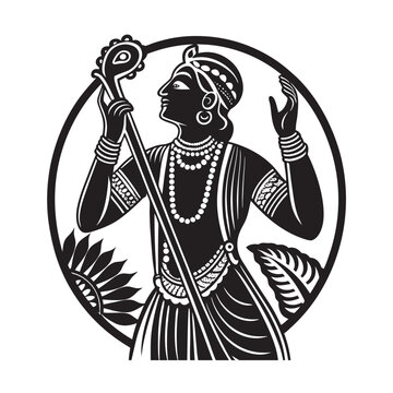 silhouette of baul singer from bangladeshi culture