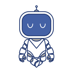 Cute Robot Doing Yoga Pose Vector Cartoon Illustration