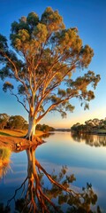 River Red Gum Tree at Dawn