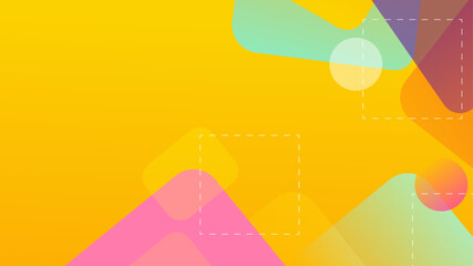 Modern abstract wide banner with geometric shapes. Colorful abstract background. Modern abstract minimal covers design. Colorful geometric background. Vector illustration