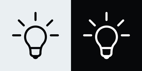 Lightbulb icon. Hint, tips or lesson learn symbol