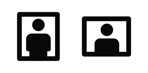 Orientation icon. Rotate, horizontal and vertical page design template symbol