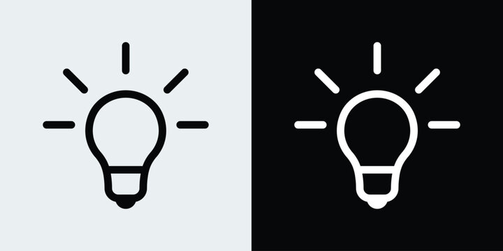 Lightbulb icon. Hint, tips or lesson learn symbol