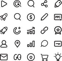 Web icons vector set: a collection of universal symbols for design