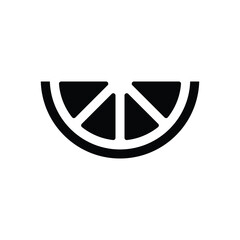 Fototapeta premium Citrus fruit slice icon design on a white background