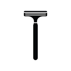 Razor black symbol and clip art design on a white background