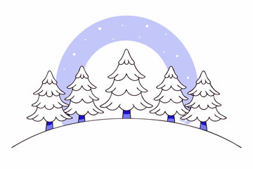 winter landscape with trees