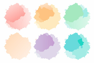 set of watercolor stains