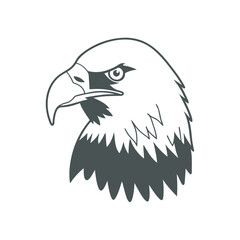 Fototapeta premium line art of eagle head on the white background
