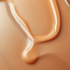 Beige Cosmetic Cream Texture, Liquid Foundation Smear Macro Detail