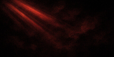 Abstract Mysterious Red Light Beam in Dark Fog – Abstract Energy Background.