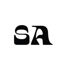 SA monogram logo design letter text name symbol monochrome logotype alphabet character simple logo