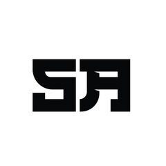 SA monogram logo design letter text name symbol monochrome logotype alphabet character simple logo