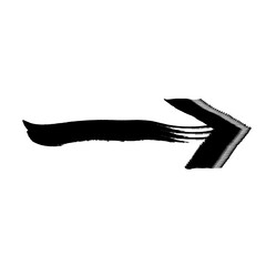 Grunge arrow vector icon. Grunge arrow brush. Grunge arrow design paint.