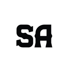 SA monogram logo design letter text name symbol monochrome logotype alphabet character simple logo