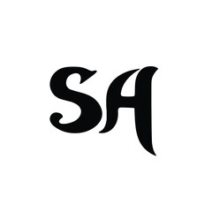 SA monogram logo design letter text name symbol monochrome logotype alphabet character simple logo