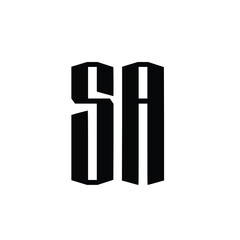 SA monogram logo design letter text name symbol monochrome logotype alphabet character simple logo